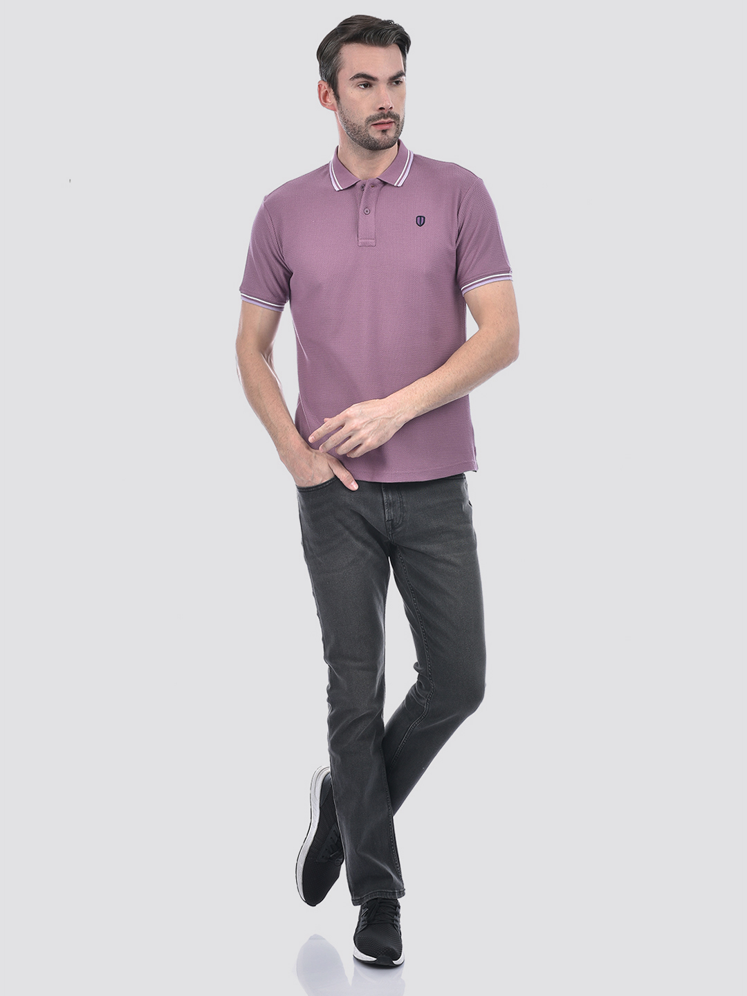 Numero Uno Men Mauve Polo T-Shirt